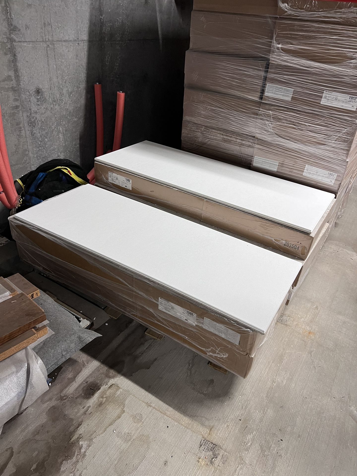 ARMSTRONG Ceiling Tile: 1986, 24 in x 60 in, Beveled Tegular, 9/16 in Grid Size, 0.75 NRC, 8 PK