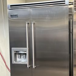 Viking 48”Wide Built In Stainless Steel Side By Side Refrigerator 