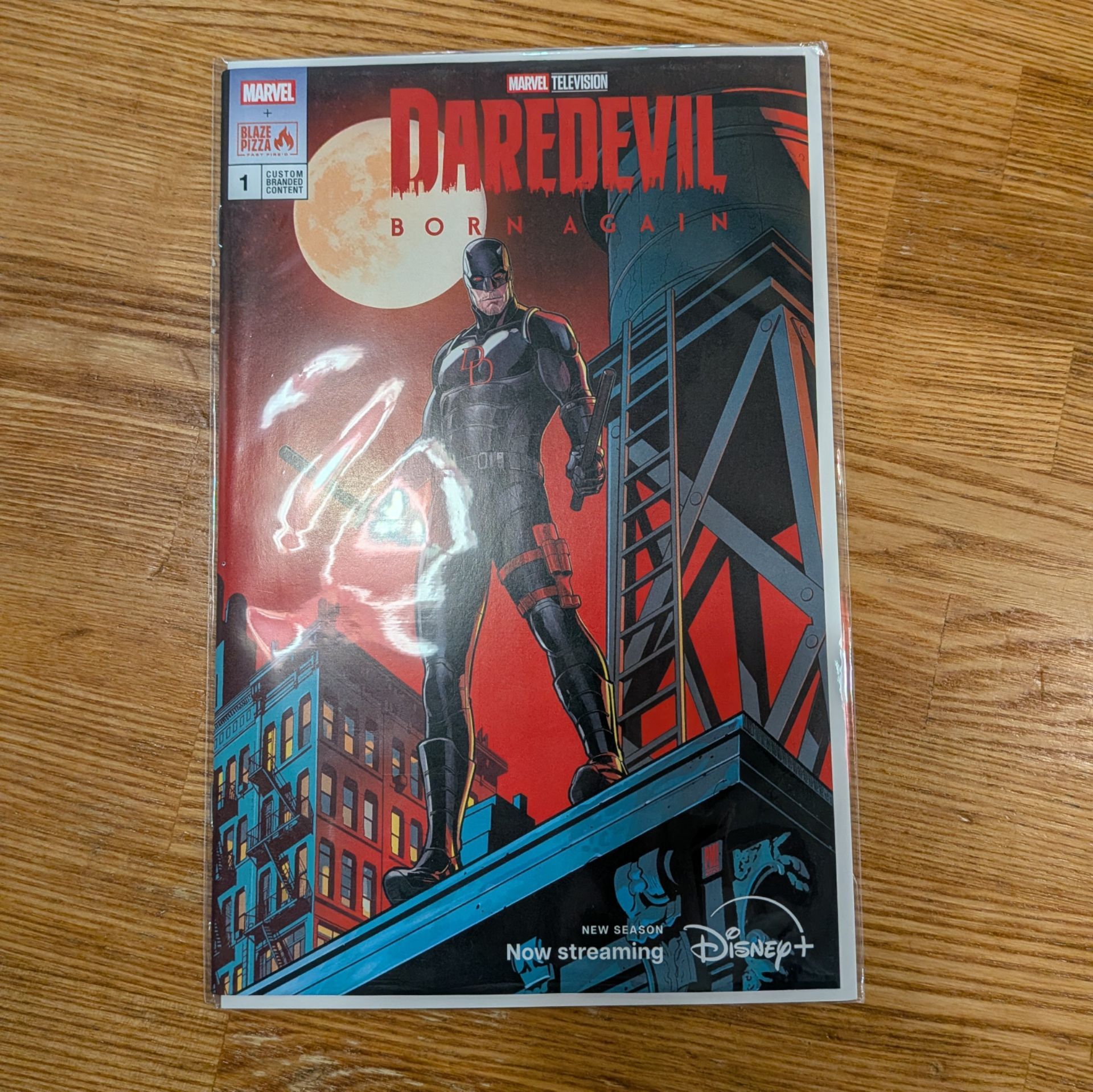 marvel comics Daredevil born again #1 blaze Pizza exclusive promo variants cover exclusive