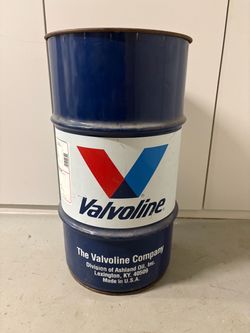 Valvoline Metal Drum Trash Can