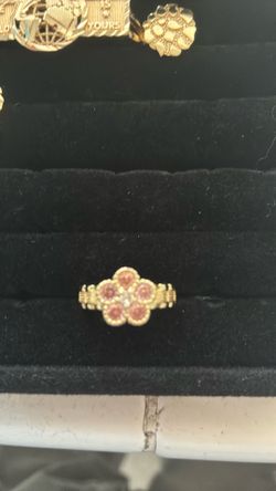 Pink rose Rolex band ring