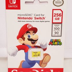 Bran NEW ! 256 MicroSDXC Card For Nintendo Switch