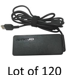 Lot of 120 OEM Lenovo 65W Yellow Square Tip Adapter Laptop Charger TESTED / GOOD