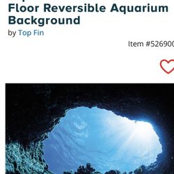 NEW Top Fin® Cave & Ocean Floor Reversible Aquarium Background ** Retails For $10 An Absolute Steal @$6 !!** 