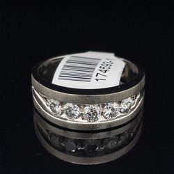 14KT White Gold Diamond Ring 9.40g .7 CTW Size 11 174593