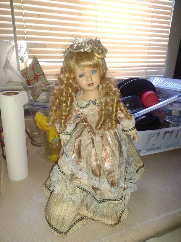 Rose Porcelain Doll Antique