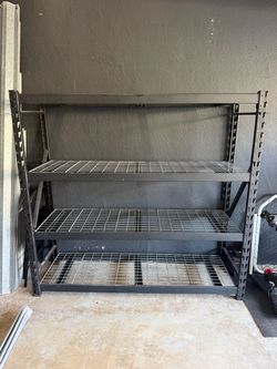 4-shelf metal industrial shelving unit