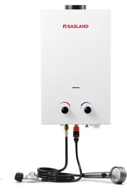 GASLAND BS211 Outdoor Portable Propane Water Heater, 8L/2.11 GPM Instant Hot Water, Overheating Protection, Easy Install for RV Camping Cabin Boat, Wh
