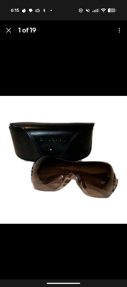 Bvlgari Sunglasses 653 B 945/13 125 3N Rimless Shield Brown Made In Italy