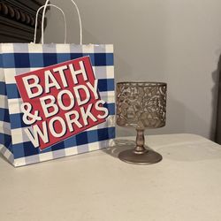 Bath & Body Works Dogwood Pedestal Candle Holder 