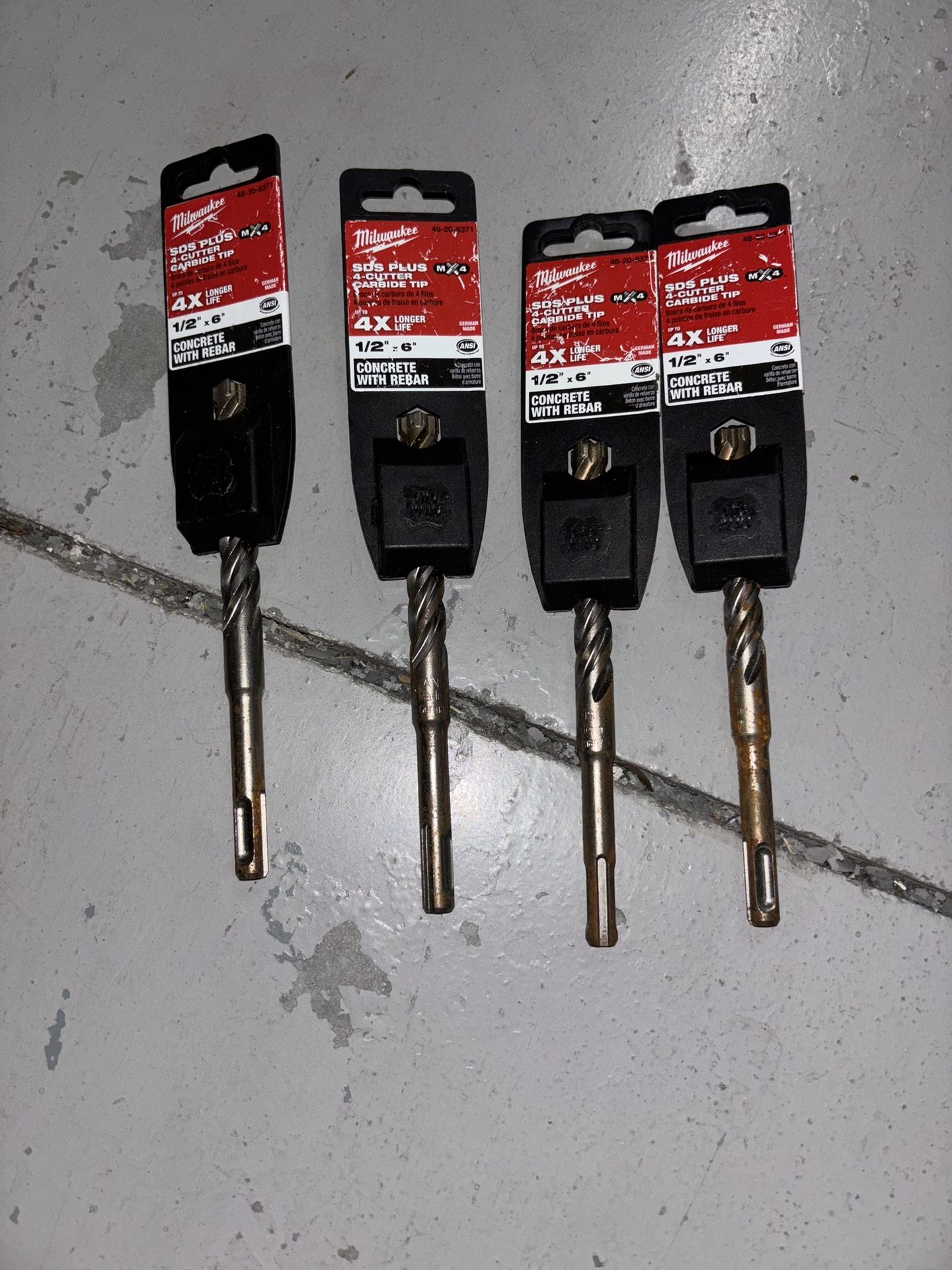 Milwaukee 1/2 Inch X 6 Inch Concrete With Rebar Masonry Drill Bits