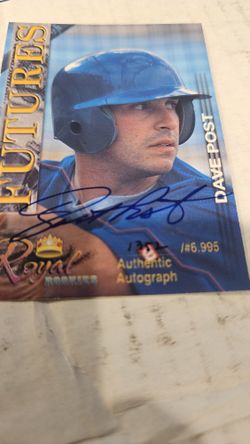 Dave Post Autographed Baseball Card
