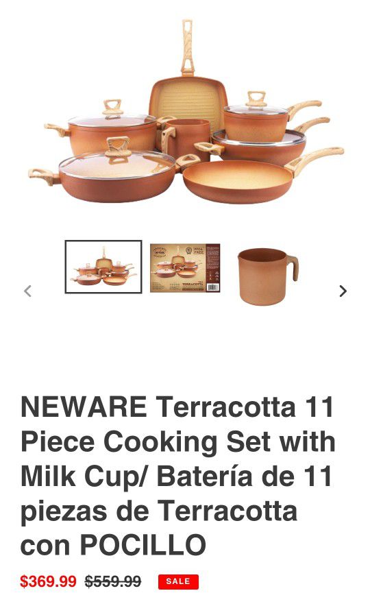 NEWARE Terracotta 11 Piece Cooking Set with Milk Cup for Sale in Murrieta,  CA - OfferUp