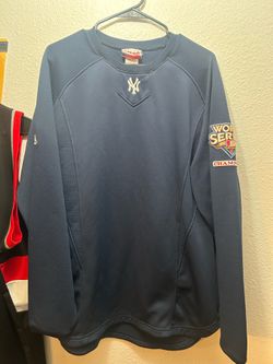 VINTAGE New York Yankees Sweatshirt Men Large Blue Majestic Therma Base WS 2009