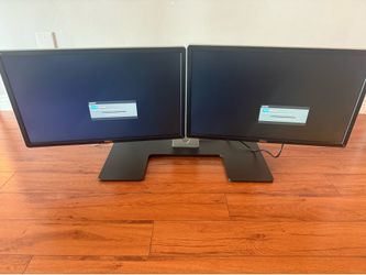 Dell Dual screen computer monitors with stand