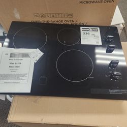30 in. 4 Burner Element Radiant Electric Cooktop in Black including 2 Power Boil Burners