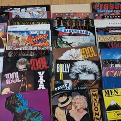 94 vinyl records LPs pop new wave rock 80s 70s