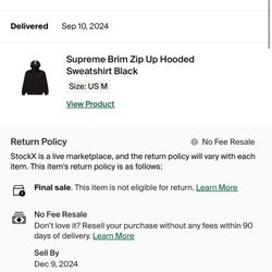 Supreme Zip Up Hooded Sweatshirt 