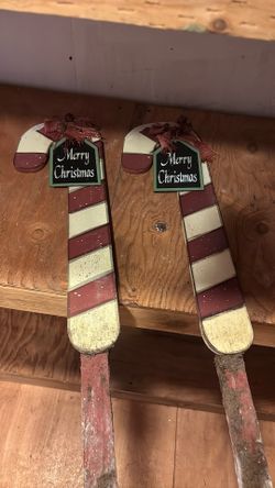 Two Candy Cane Stakes
