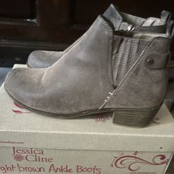 Jessica Cline Light Brown Ankle Boots Women’s Size 7m