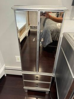 Mirrored Jewelry armoire pier 1 Hayworth armoire cabinet