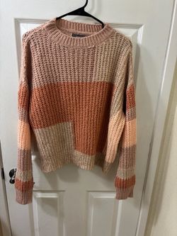 Color Block Chunky Knit Sweater
