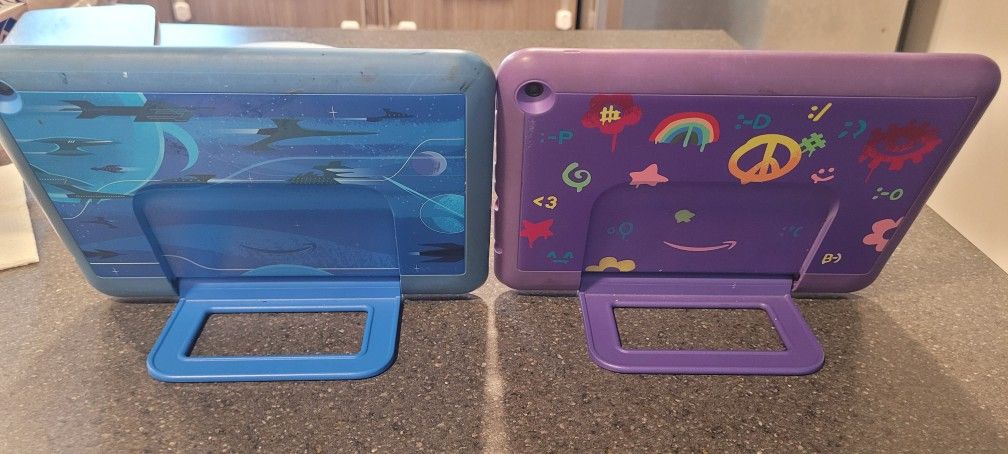 (2) Amazon Fire HD 8 Kids Pro Tablets