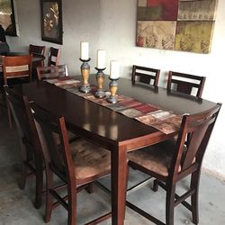 Pub Table With 6 Chairs 