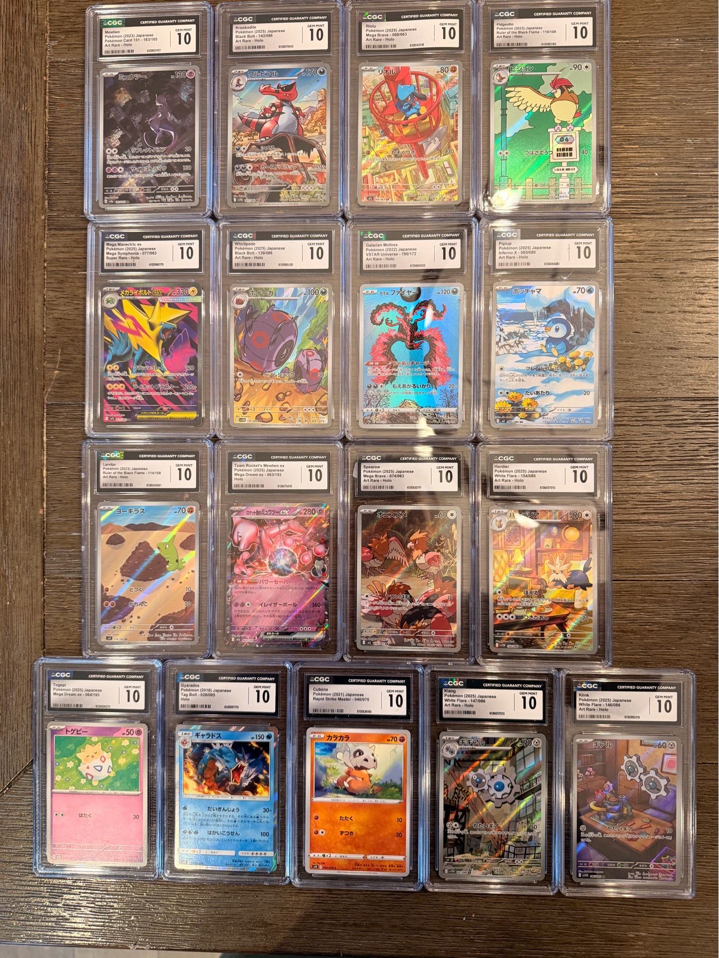 CGC Gem Mint 10 graded Pokemon card slabs