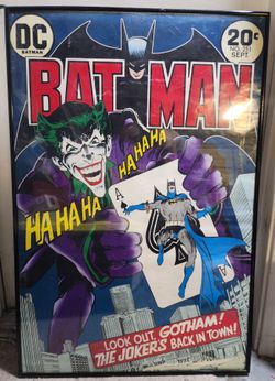 Framed Batman #251 Comic Cover Poster - Neal Adams Joker Art (24x36)