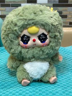 New! Baby Three Chinese Zodiac series plush doll,  the green snake character.