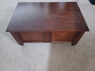 Coffee table with Cedar lined storage chest