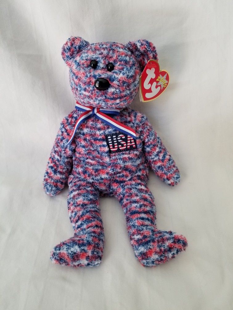 Ty Beanie Baby USA Bear - New w/tag