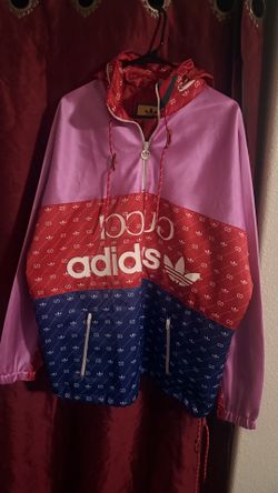 Gucci adidas collab windbreaker jacket size 2x