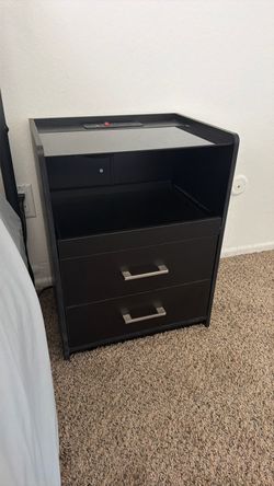 Black Nightstand/Bedside Table