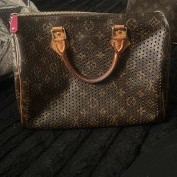 Louis Vuitton Monogram Perforated Speedy 30 Fuchsia