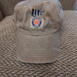 MILLER LITE BASEBALL CAP.  ADJUSTABLE STRAP.  NEW.  PICKUP ONLY.