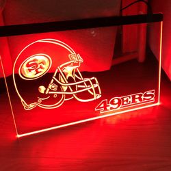 SAN FRANCISCO 49ERS LED NEON RED LIGHT SIGN 8x12