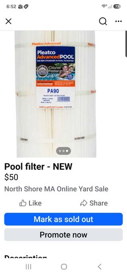 Pool filter replacement