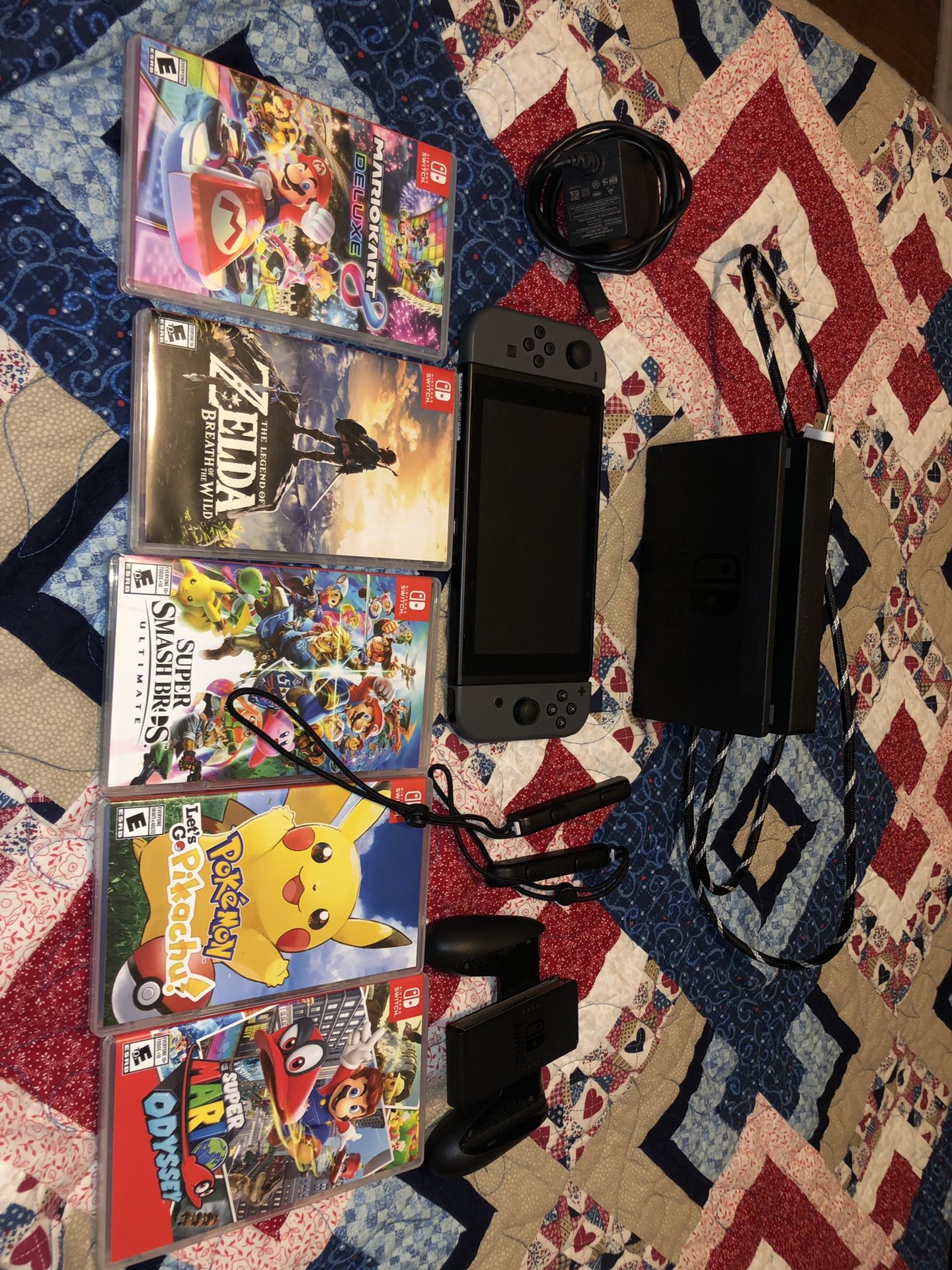 NINTENDO SWITCH + GAMES/ ACCESSORIES BUNDLE