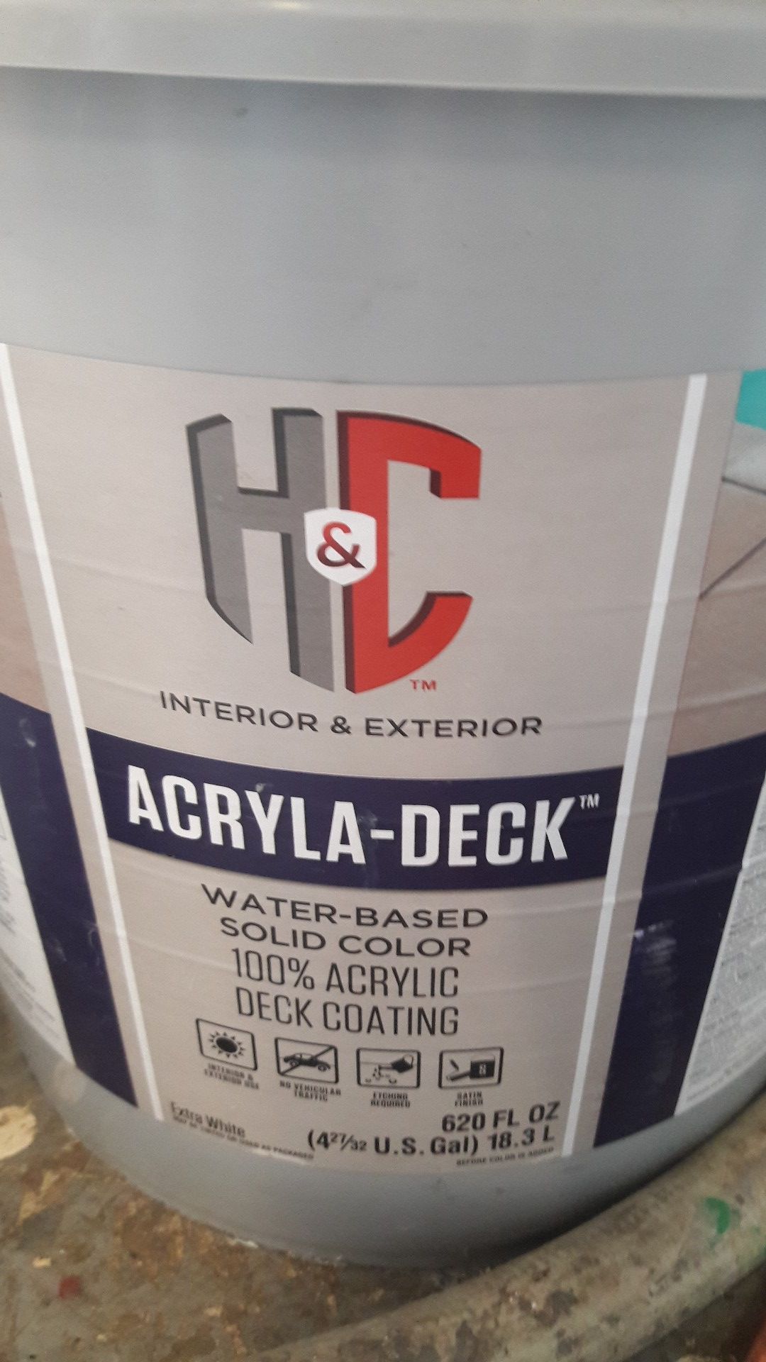 Light Gray Concrete Paint 5 Gallon Buckets
