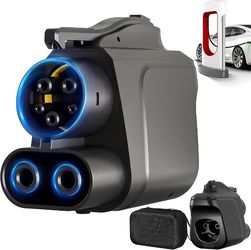 NACS Ev Charger NACS to CCS Adapter with Overheat Protection Compatible with V3/V4 Tesla Superchargers Max 500A/1000V