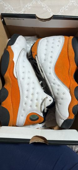 Orange and white 13’s + purple and white 13’s 