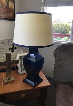 Navy blue lamp