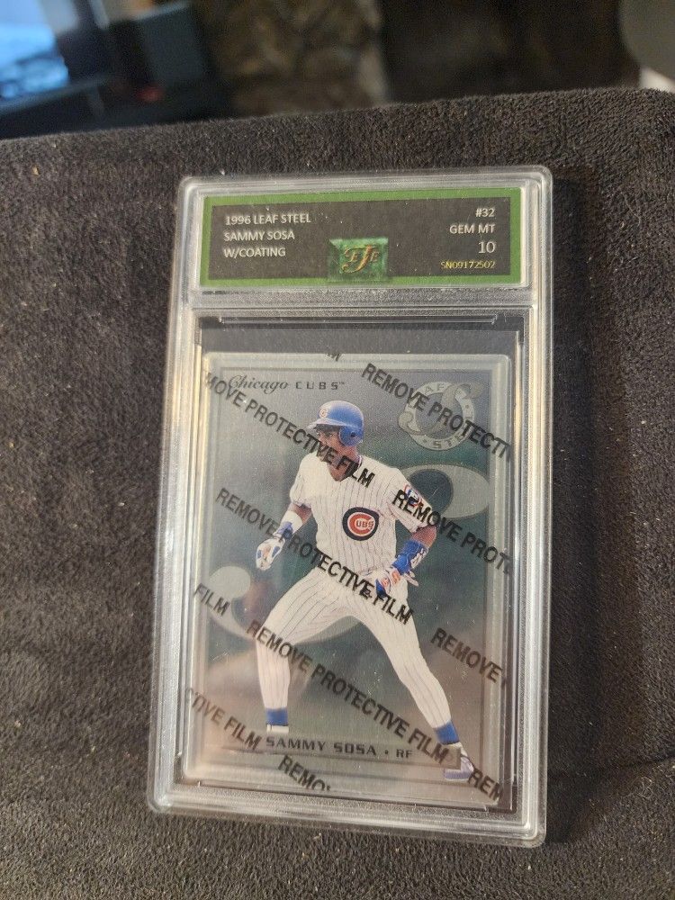 Sammy Sosa Steel 1996 Leaf Preferred #32 Chicago Cubs EJE GEM MT 10
