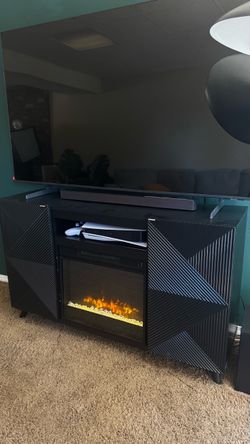 MOVING SALE – Modern TV Stand with Electric Fireplace