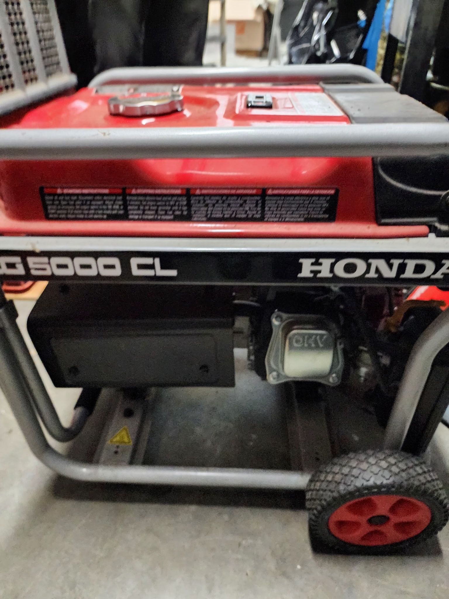 Honda EG 5000 CL Portable Generator 5000 Watt Generator On Wheels
