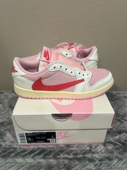 Travis Scott Jordan 1 Low Sail Tropical Pink (PS) Size 3Y