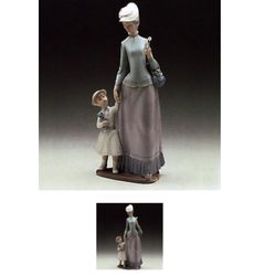 Lladro lady with girl #1353g