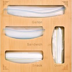 Bag Storage Baggie Organizer Sandwich Plastic Bag Organizer for Kitchen Drawer